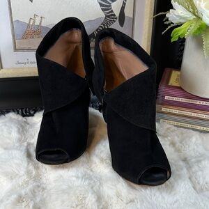 Sigerson Morrison Open-Toed Bootie with Side Zipper